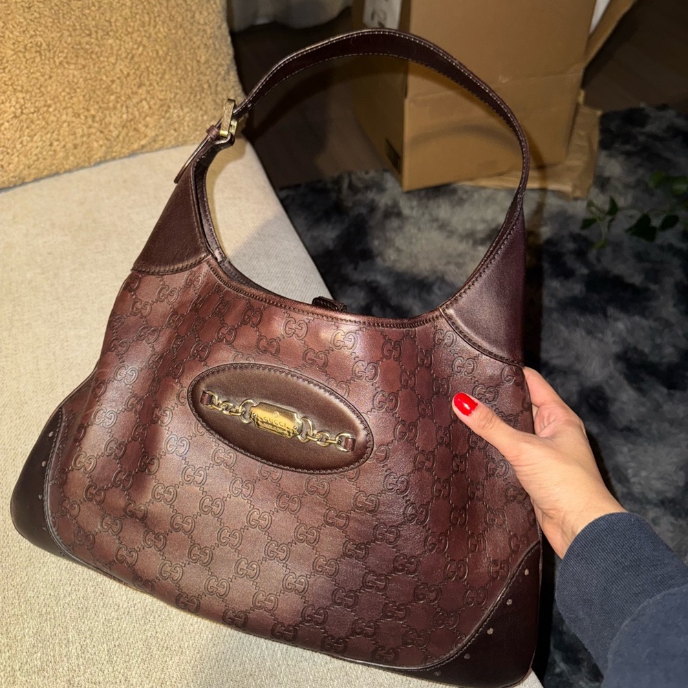 Authentic Gucci Leather hobo Purse